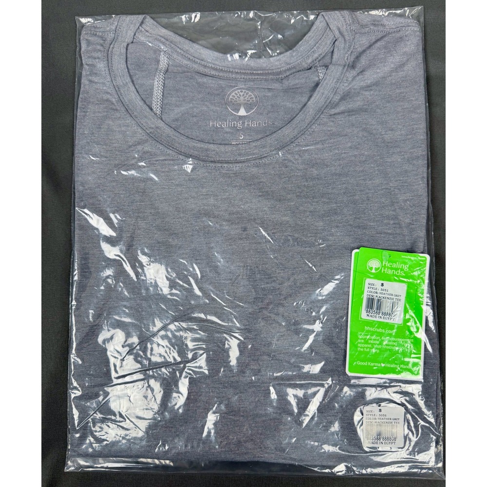 Healing Hands Mackenzie Tee Women S Heather Grey Scrub Top 5051